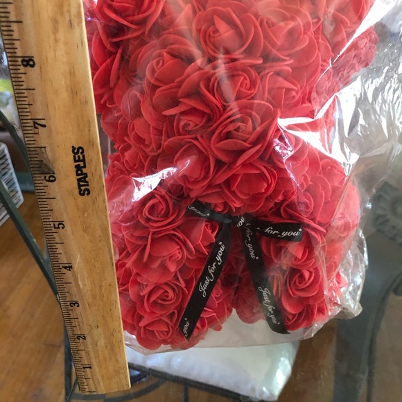 Red flower bear - Picture 4 of 6